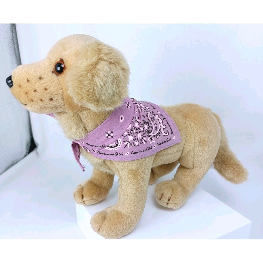 American Girl Doll Kailey's Pet Dog Sandy Golden Retriever 12" Plush‎ Posable